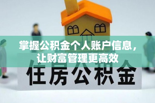 灵川掌握公积金个人账户信息，让财富管理更高效