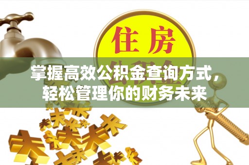 灵川掌握高效公积金查询方式，轻松管理你的财务未来