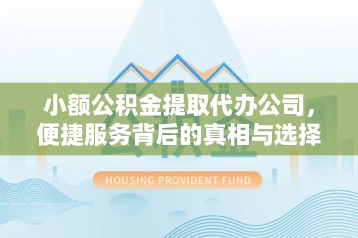 灵川小额公积金提取代办公司，便捷服务背后的真相与选择